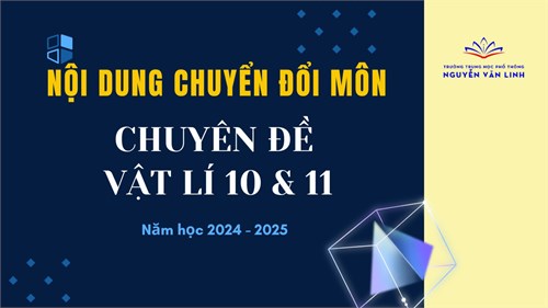 Nội dung chuyển đổi môn Chuyên đề Vật lí 10 & 11
